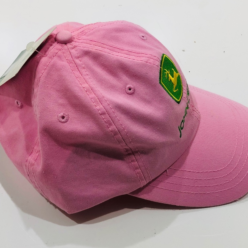 Vintage John Deere Hat Pink Baseball Cap NWT - Picture 3 of 8